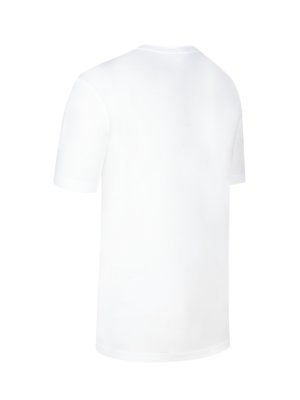 T-Shirt-mit-V-Ausschnitt-und-kleiner-Logo-Stickerei-