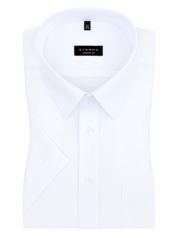 Levně Eterna, Košile s krátkým rukávem z bavlny, nežehlivá úprava, comfort fit Bílá