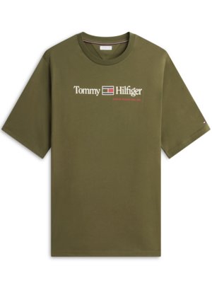 Miękki bawełniany T-shirt z nadrukiem z logo, Regular