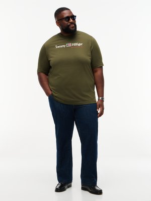 Miękki bawełniany T-shirt z nadrukiem z logo, Regular