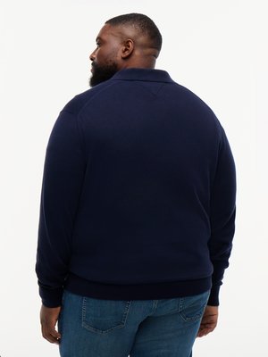Langarm Strick-Poloshirt aus Pima Baumwolle und Kaschmir