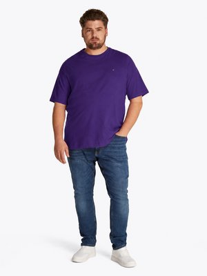 Miękki bawełniany T-shirt z haftowanym logo, fason regular
