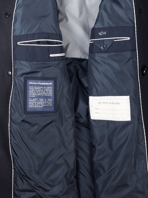 Pea coat containing cashmere