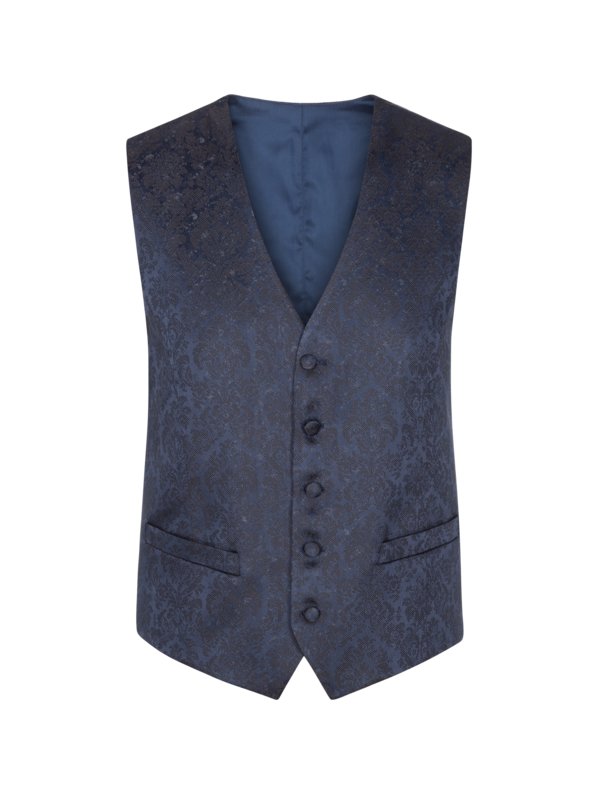 Levně Digel, Ozdobná vesta s kvalitním vzorem Modrá
