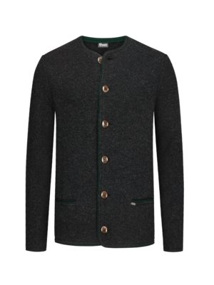 Traditional waistcoat in chunky knit fabric