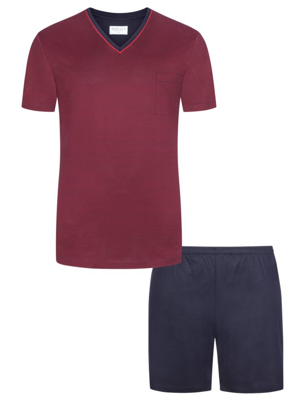 Levně Novila, Pyžamo s krátkými kalhotami Červená