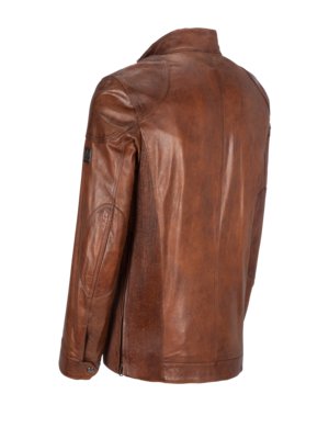 High-quality leather jacket in a biker style, Gangster 2.0