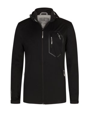 Softshell jacket with removable hood