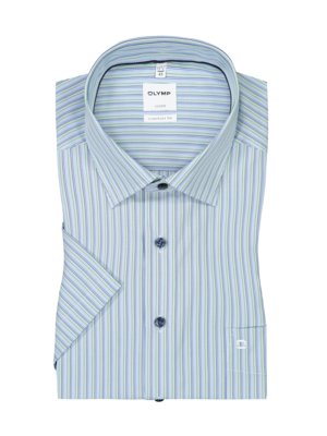 Luxor Comfort Fit shirt, short-sleeved with fine stripes
