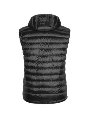 Quilted gilet with removable hood