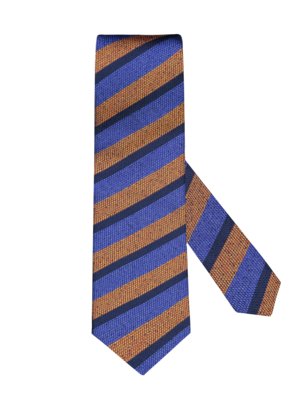 Hedvábná-kravata-s-pruhovaným-vzorem