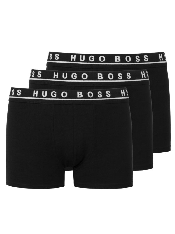 Levně Boss, Boxerky s dlouhými nohavičkami, 3 ks v balení Černá