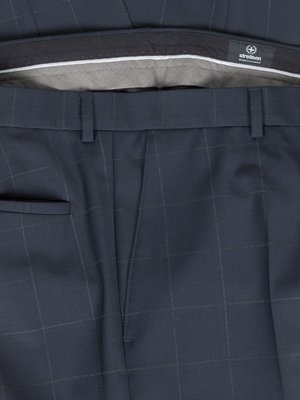 Business trousers with grid check pattern
