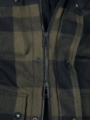 Field jacket in mixed materials
