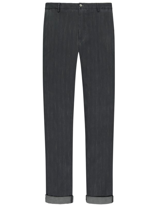 Levně Mason's, Chino kalhoty s proužkovaným vzorem Grey