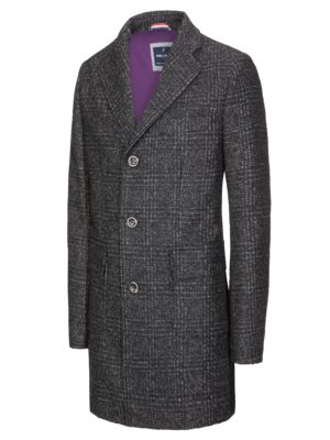 Coat in a glen check look