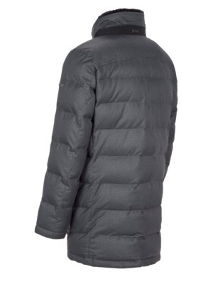 Quilted coat in a wool look, Rainproof