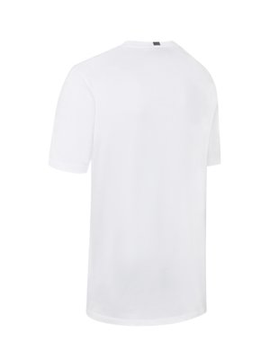 Gładki T-shirt bawełniany z okrągłym dekoltem