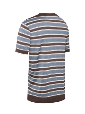 T-shirt z cienkiej dzianiny w paski z domieszką jedwabiu