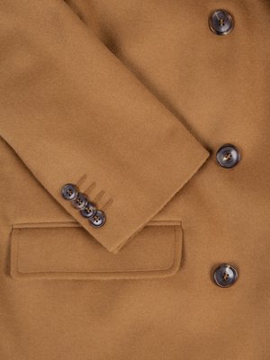 Double-breasted coat with cashmere content