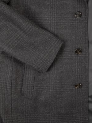Coat in wool blend, with removable lining