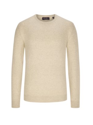 Sweater, round neck, in a cotton blend