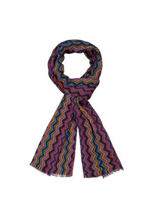 Wool scarf with stylish pattern