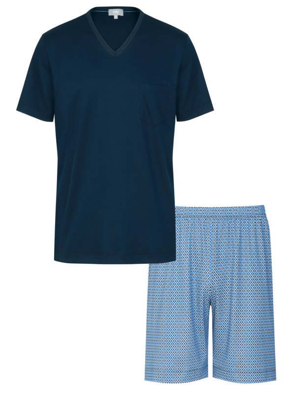 Levně Mey, Pyžamo se vzorovanými šortkami Modrá