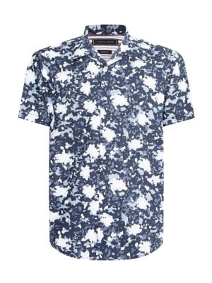 Short-sleeved-shirt-with-pattern,-Regular-Fit