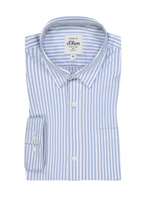 Shirt with striped pattern, extra long