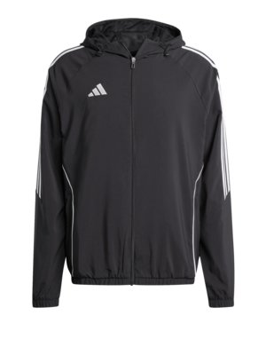 Trekking jacket with hood made from recycled material
