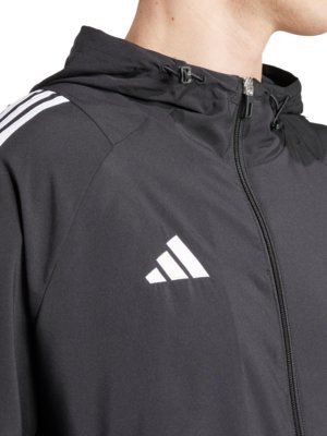 Trekking jacket with hood made from recycled material