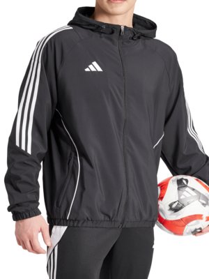Trekking jacket with hood made from recycled material