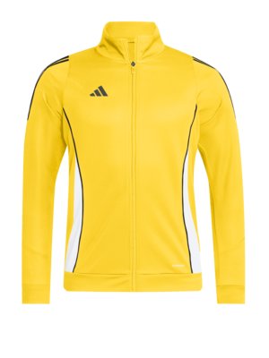Training jacket with label embroidery made from recycled material