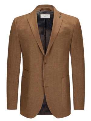 Linen blazer with elbow patches