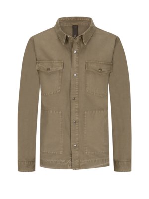 Overshirt with linen content