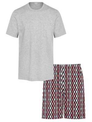 Pyjamas with patterned shorts