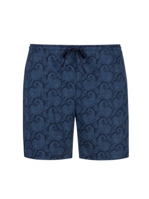 Pyjama shorts with paisley pattern
