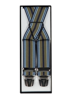 Suspenders with striped pattern