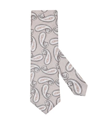 Silk tie with paisley pattern