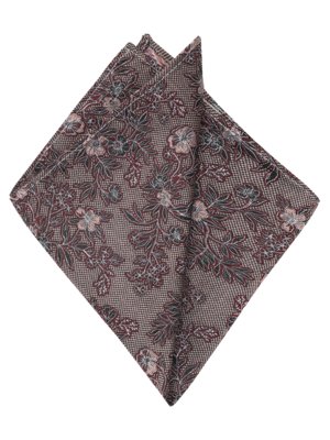 Einstecktuch aus Seide mit floralem Print