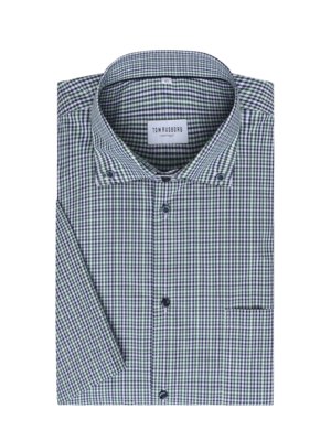 Koszula z krótkim rękawem w kratę z kołnierzykiem button-down