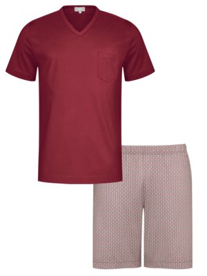 Pyjamas-with-patterned-shorts