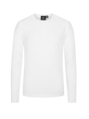 Long-sleeved top in pure cotton