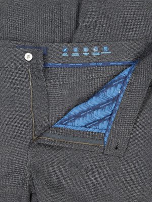 Five-pocket trousers with salt and pepper pattern