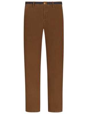 Chinos with micro texture and stretch