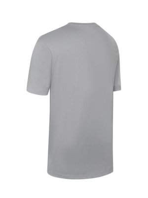 Lekki, jednokolorowy T-shirt z okrągłym dekoltem