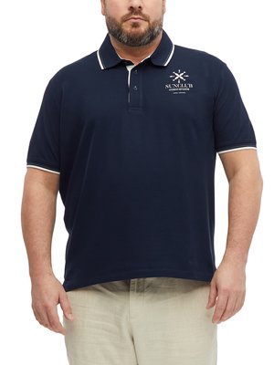 Piqué-Poloshirt mit Kontrastbündchen und Stretch