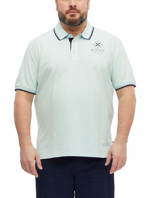 Piqué-Poloshirt mit Kontrastbündchen und Stretch