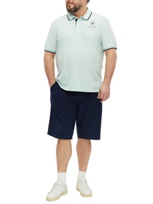 Piqué-Poloshirt mit Kontrastbündchen und Stretch